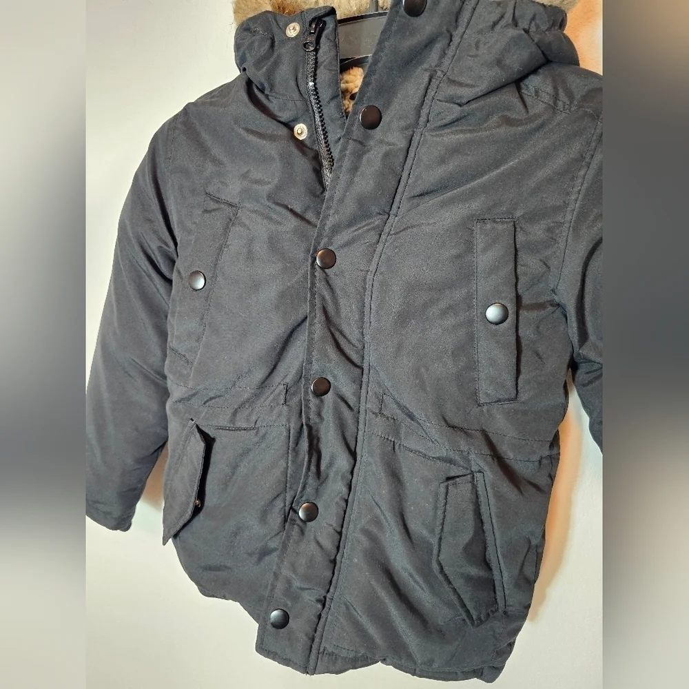 Old Navy Kids Black Winter Sherpa Lined Jacket Size Small 6/7